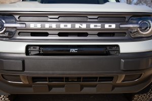 LED Light Bar - Rough Country - Single Row, Cool White DRL - Black